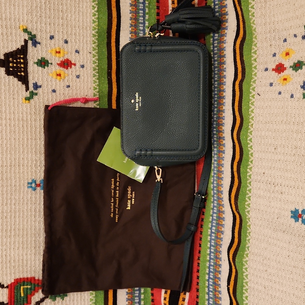 Kate Spade Orchard Street Arla Crossbody in Dark Teal with dustbag